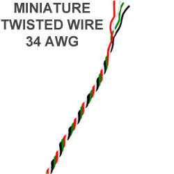 Miniature Twisted pair wires 34 AWG