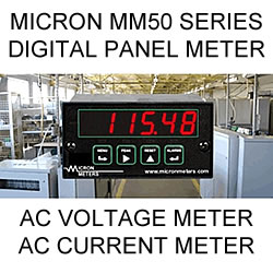 Micron Digital Panel Meter | AC Volts | AC Current