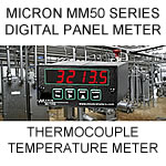 Micron Digital Panel Meter | Thermocouple Temperature and Control