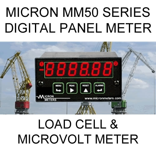 Micron MM50 Digtal Panel Meter | Load Cell, Strain Gauge & Micro-volt