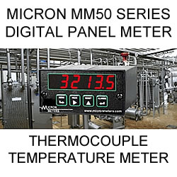 MM50 Panel Meter for Temperature